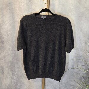 Lands End Charcoal Gray Women's Jewel Neck Sweater Size XL